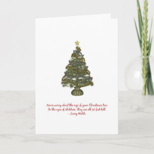 Cartes Pour Fêtes Annuelles La taille d'un arbre de Noël...