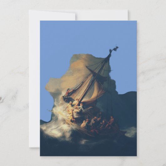 Cartes Pour Fêtes Annuelles La tempête sur la mer de Galilée (Devant)