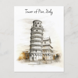 Cartes Pour Fêtes Annuelles La Tour penchée de Pise, Italie