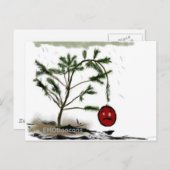 Cartes Pour Fêtes Annuelles La Trée de Sad Christmas (Devant / Derrière)