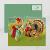 Cartes Pour Fêtes Annuelles La Turquie s'est habillée (Devant / Derrière)