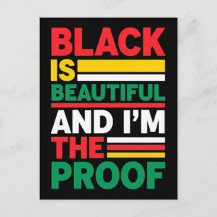 Cartes Pour Fêtes Annuelles La typographie vectorielle « Le noir est beau » pr