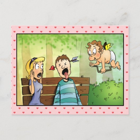 Cartes Pour Fêtes Annuelles La Valentine de la flèche de Cupidon (Devant)
