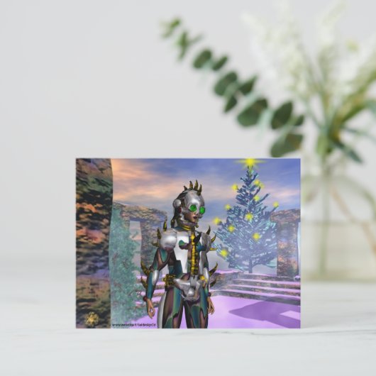 CARTES POUR FÊTES ANNUELLES LA VEILLE DU NOUVEL AN D'UN CYBORGE (Debout devant)