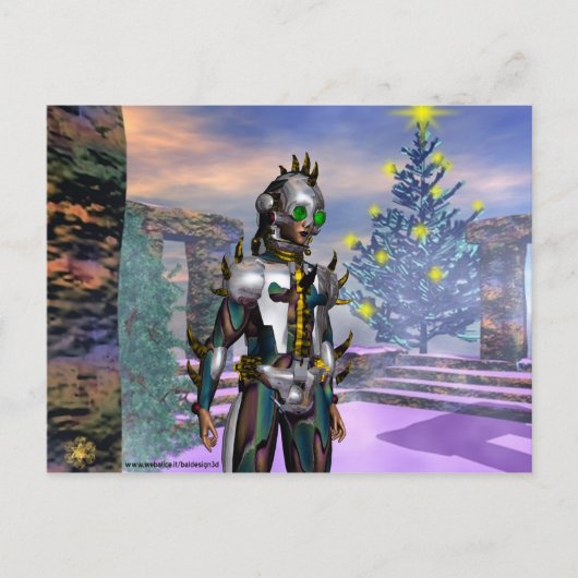 CARTES POUR FÊTES ANNUELLES LA VEILLE DU NOUVEL AN D'UN CYBORGE (Devant)