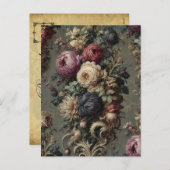 Cartes Pour Fêtes Annuelles La Veille Sauvée - Florale Gothique (Devant / Derrière)