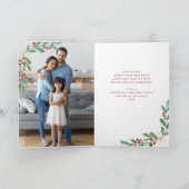 Cartes Pour Fêtes Annuelles La verdure dorée de Noël | Photo à l'intérieur (Intérieur)