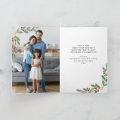 Cartes Pour Fêtes Annuelles La verdure dorée de Noël| Photo intérieure (Intérieur)