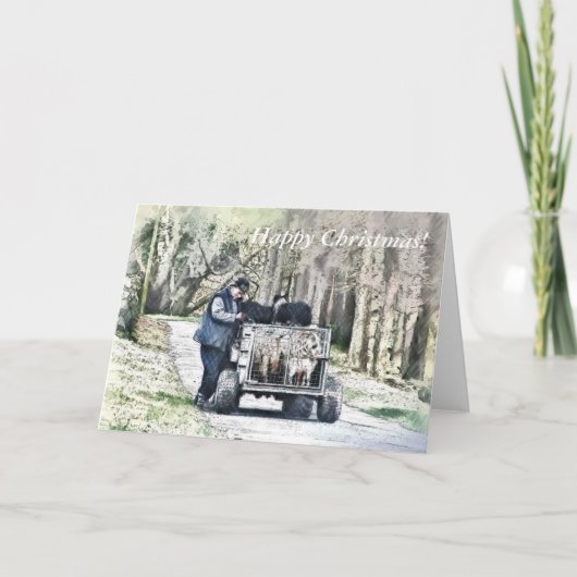 CARTES POUR FÊTES ANNUELLES LA VIE AGRICOLE DE NOËL (Devant)