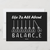 Cartes Pour Fêtes Annuelles La vie, c'est l'équilibre de l'inspiration de moti (Dos)