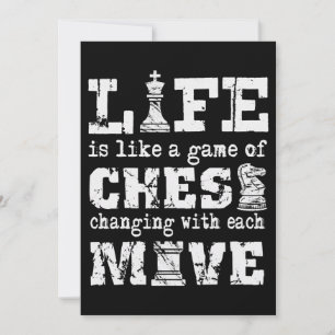 Cartes Pour Fêtes Annuelles la vie est comme un jeu d'échecs - changer avec ch