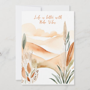 Cartes Pour Fêtes Annuelles La vie est meilleure avec Boho Vibes - avec espace