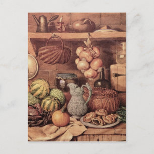 Cartes Pour Fêtes Annuelles La vie toujours avec la nourriture de Noël