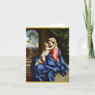 Cartes Pour Fêtes Annuelles La Vierge et l'adoption de l'enfant par Sassoferra