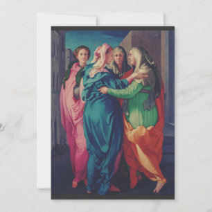 Cartes Pour Fêtes Annuelles La Visitation par Pontormo Art Fin Maniériste