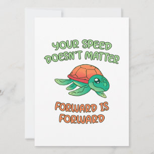 Cartes Pour Fêtes Annuelles La vitesse de tortue n'a pas d'importance