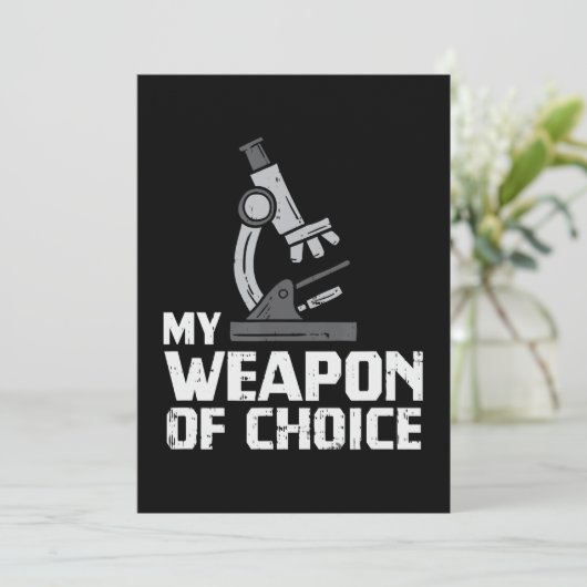 Cartes Pour Fêtes Annuelles Laboratoire Technique Microscope Biologie Scientif (Debout devant)