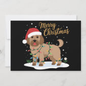 Cartes Pour Fêtes Annuelles Labradoodle Joyeux Noël Funny Noël Amoureux des ch (Devant)