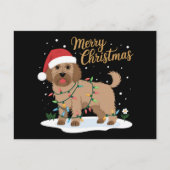 Cartes Pour Fêtes Annuelles Labradoodle Joyeux Noël Funny Noël Amoureux des ch (Devant)