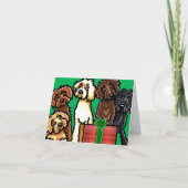 Cartes Pour Fêtes Annuelles Labradoodle Rainbow Christmas (Devant)