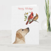 Cartes Pour Fêtes Annuelles Labrador Christmas Card Yellow Labrador (Devant)