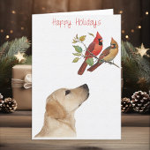 Cartes Pour Fêtes Annuelles Labrador Christmas Card Yellow Labrador