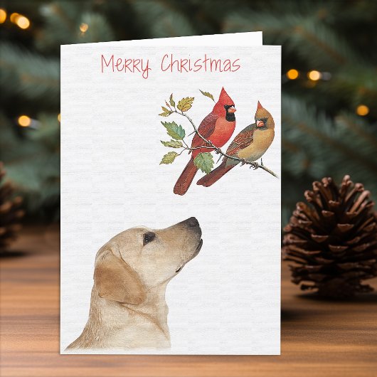 Cartes Pour Fêtes Annuelles Labrador Christmas Card Yellow Labrador