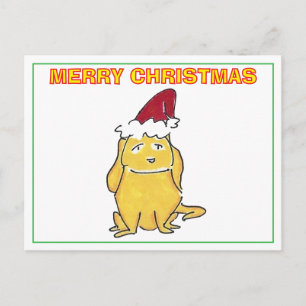 Cartes Pour Fêtes Annuelles Labrador Jaune Avec Dessin Animé De Casquette De N