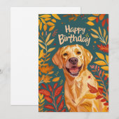 Cartes Pour Fêtes Annuelles Labrador Joyeux anniversaire (Devant / Derrière)