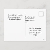 Cartes Pour Fêtes Annuelles Labrador noir - Baisers de chiots pour la Saint-Va (Dos)