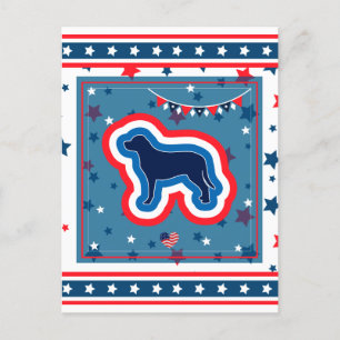 Cartes Pour Fêtes Annuelles Labrador Patriotique Rouge Blanc Et Bleu 4 Juillet