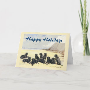 Cartes Pour Fêtes Annuelles Labrador Retriers On The Beach Christmas Card