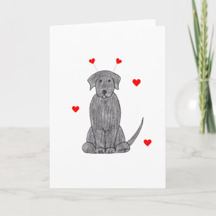 Cartes Pour Fêtes Annuelles Labrador Retriever Black Valentine Ears