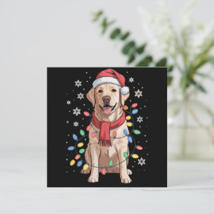 Cartes Pour Fêtes Annuelles Labrador Retriever Chien Chapeau de Père Noël Noël