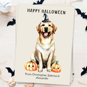Cartes Pour Fêtes Annuelles Labrador Retriever Chien Halloween heureux