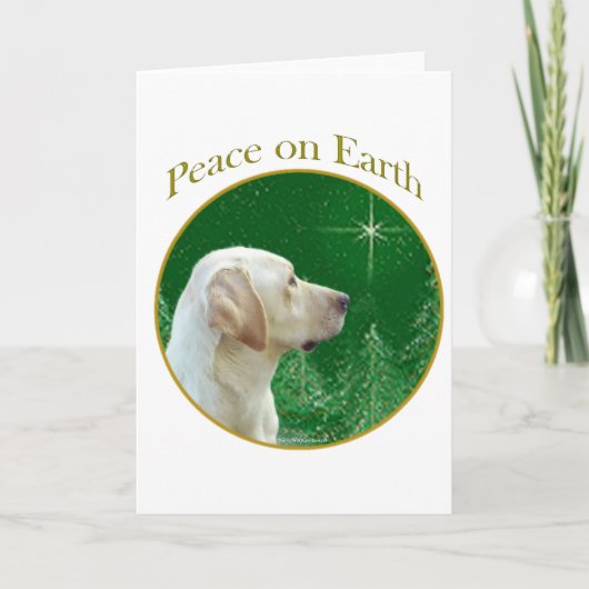 Cartes Pour Fêtes Annuelles Labrador Retriever (jaune) Peace (Devant)