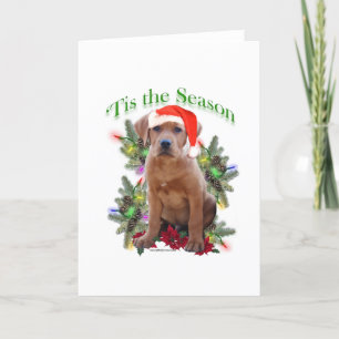 Cartes Pour Fêtes Annuelles Labrador Retriever Puppy 'Tis the Season