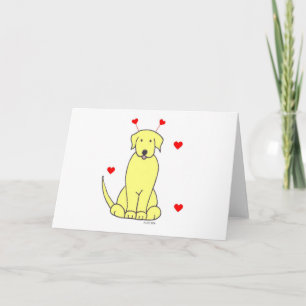 Cartes Pour Fêtes Annuelles Labrador Retriever Yellow Valentine Ears Card