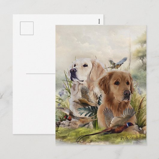 Cartes Pour Fêtes Annuelles Labrador Retrivers avec faisan, Art (Devant / Derrière)