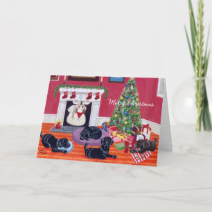 Cartes Pour Fêtes Annuelles Labradors de Noël