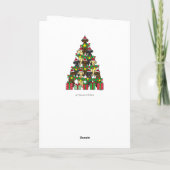 Cartes Pour Fêtes Annuelles Labradors Sapins de Noël (Dos)