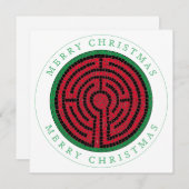 Cartes Pour Fêtes Annuelles LABYRINTH IX Carré Appartement de Noël (Devant / Derrière)