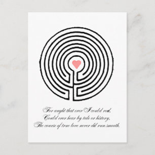 Cartes Pour Fêtes Annuelles labyrinthe d'amour - Saint Valentin