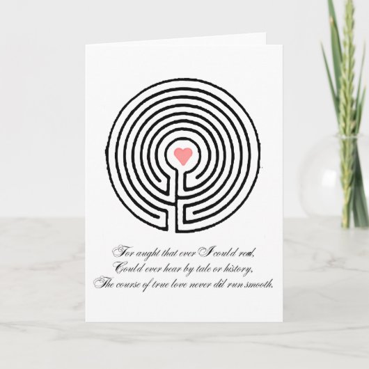Cartes Pour Fêtes Annuelles Labyrinthe d'amour - Saint-Valentin (Devant)