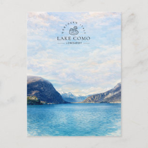 Cartes Pour Fêtes Annuelles Lac de Côme Lombardie Italie du Nord   Aquarelle
