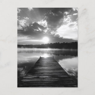 Cartes Pour Fêtes Annuelles Lac des Ozarks noir et blanc