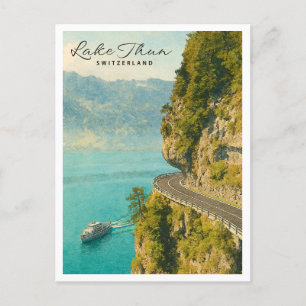 Cartes Pour Fêtes Annuelles Lac Thoune, Suisse Serene Mountain