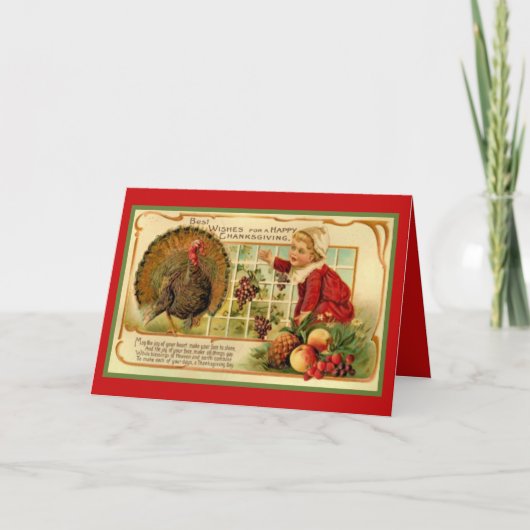 Cartes Pour Fêtes Annuelles L'Action de grâces (Devant)