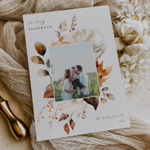 Cartes Pour Fêtes Annuelles L'Action de grâces florale d'automne moderne