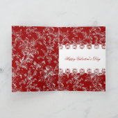 Cartes Pour Fêtes Annuelles Lacy Red Valentine (Intérieur)